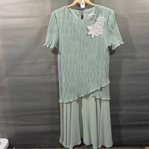 After Dark Vintage Tiered Dress Size 12 |  32” Long From Pit To Bottom Beaded